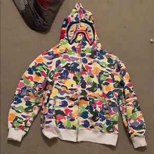 Multi camp bape hoodie work 4 times